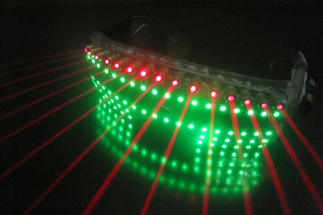 Lunettes laser pour Party Supplies rouge LED lunettes DJ 