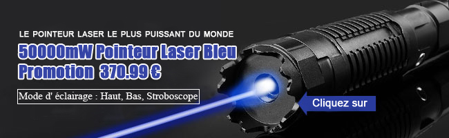 50000mW Pointeur laser bleu ultra puissant!