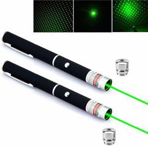 5 en 1 100mW 532nm Mid-open stylo pointeur laser vert