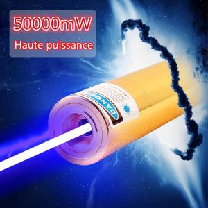 Pointeur laser bleu 50000mW très puissant et peu coûteux