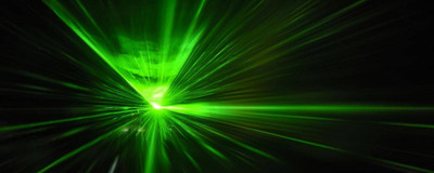 faisceau laser vert