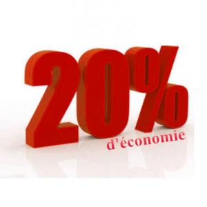 20% d'économie