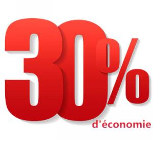 30% d'économie