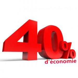 40% d'économie