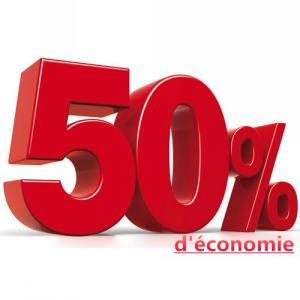 50% d'économie