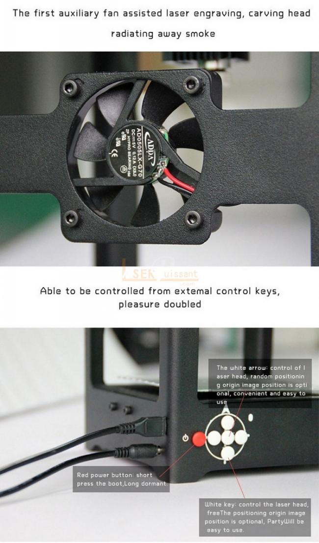 Mini DIY 1000mW laser machine de gravure