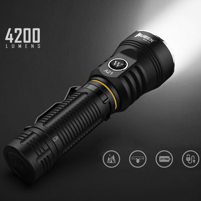 Wuben 4200 Lumens haute puissant lampe torche A21