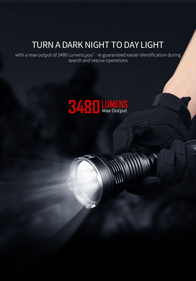 3480 lumens lampe torche