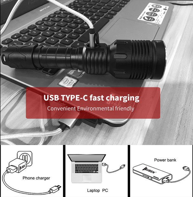 lampe torche USB rechargeable