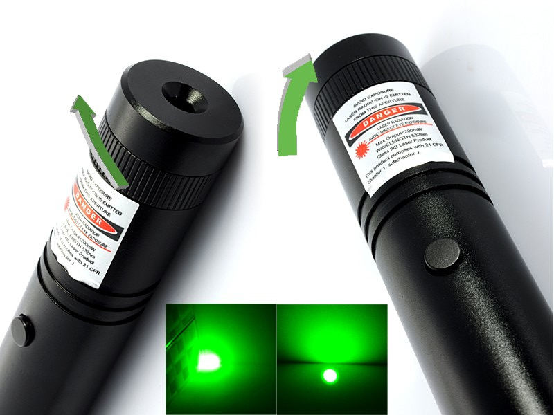 Puissant pointeur laser vert - 303 Torche laser verte haute puissance  10000m Point vert dispositif de mise au point réglable pour la chasse