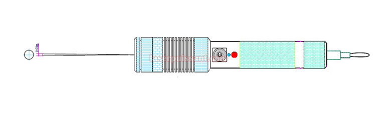 pile de 200mW pointeur laser vert