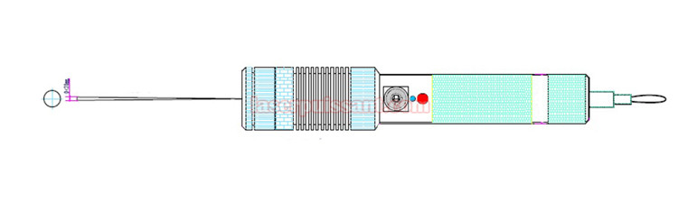 pile du pointeur laser vert 200mw