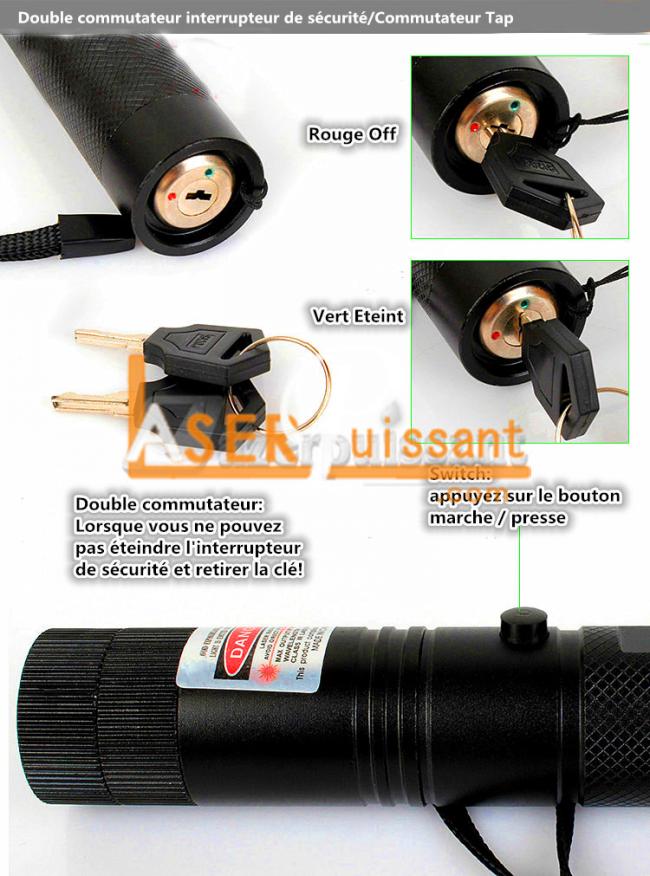 3000mw pointeur laser unique avec un design fonctionnel