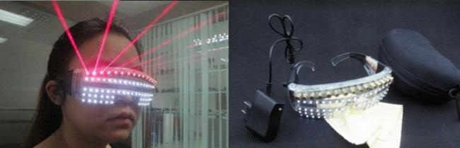 Lunettes laser rouge LED 