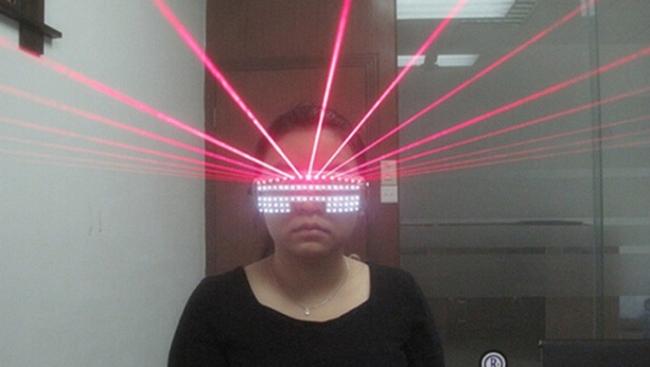 HTPOW Lunettes laser rouge LED 650nm 