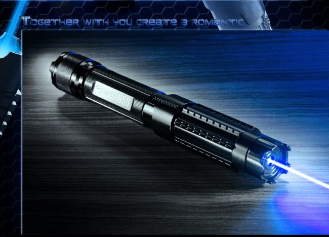 Pointeur laser bleu puissant 1500mW pas cher