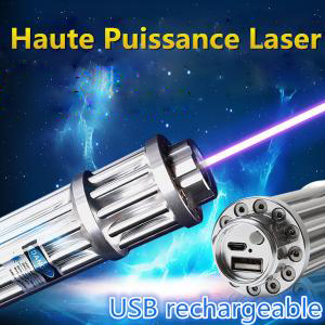 USB rechargeable pointeur laser bleu 