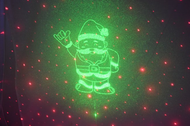 étoiles laser rouge et animation laser vert