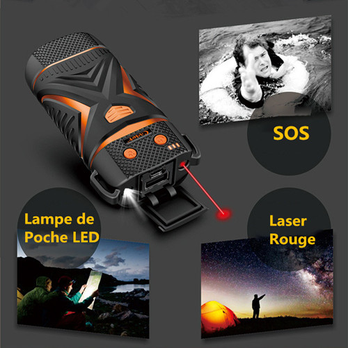 Lampe de poche LED mini et pas cher avec laser rouge