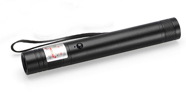 Pointeur laser rouge professionnel 300MW avec boîte (batterie au lithium  18650/16340) noir - FR - Laserpointerpro