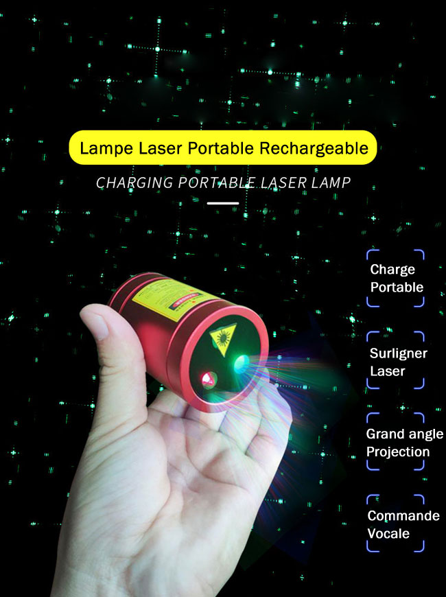 Acheter mini lampe laser RGB portable rechargeable DP4