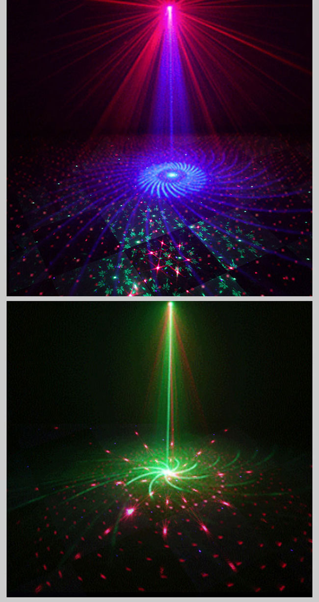lampe laser rouge et vert et bleu