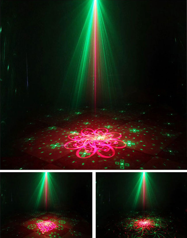 lampe laser vert et rouge