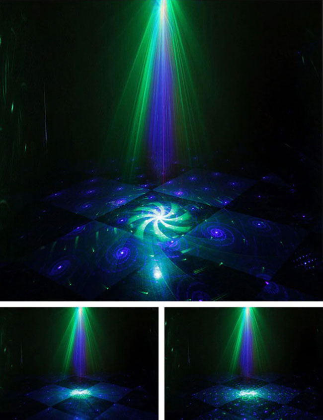 lampe laser vert et bleu