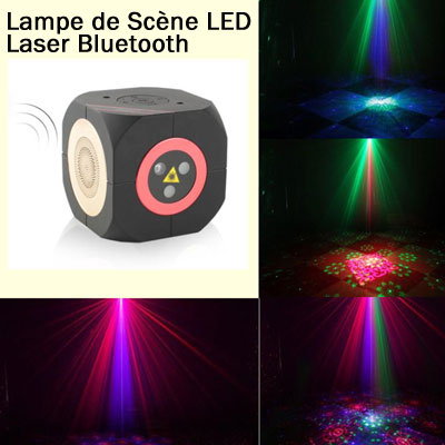 DP8 Lampe laser haut-parleurs bluetooth portable