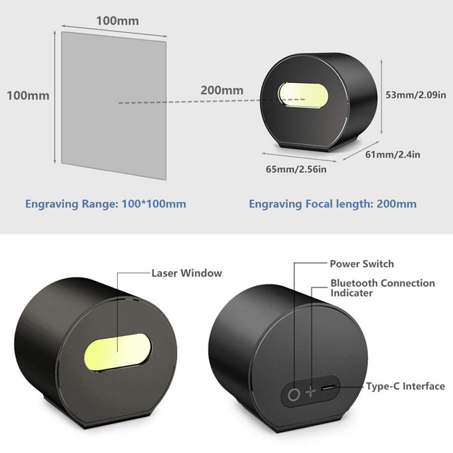 Compact laser engraver machine