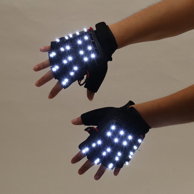 décorations d'Halloween et de Noël led gants demi-doigts Perles de la lampe