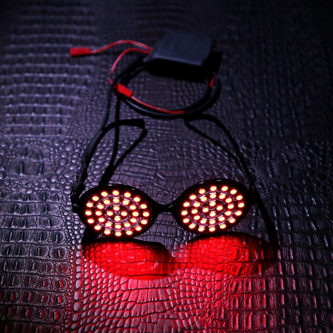 lunettes luminescents LED rouge
