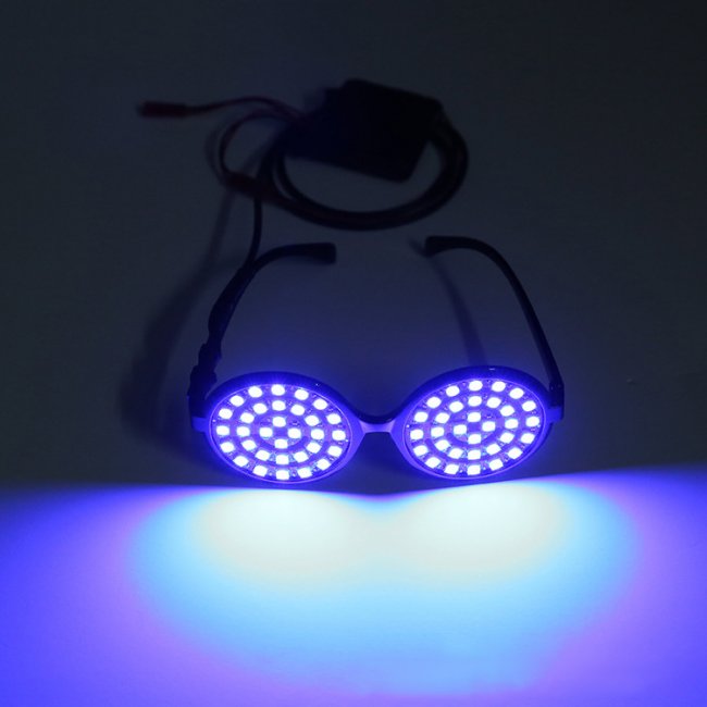 lunettes luminescents LED bleu