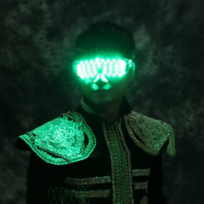 lunettes luminescents LED lumière vert